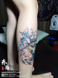 小腿 鹿 纹身 (3).JPG